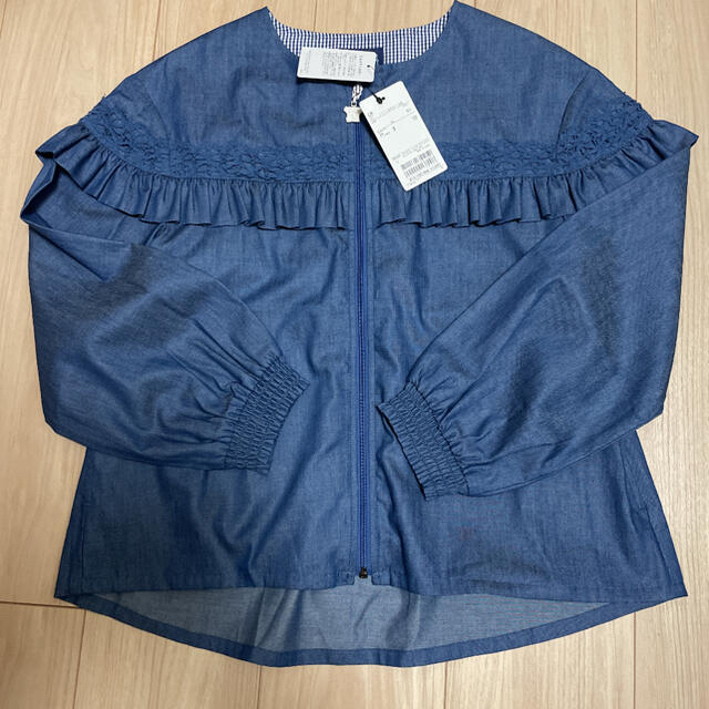 新品★ANNA SUI mini アナスイミニ フリルレースノーカラーブルゾン