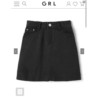 グレイル(GRL)のGRL台形ミニスカート【ブラック】(ミニスカート)