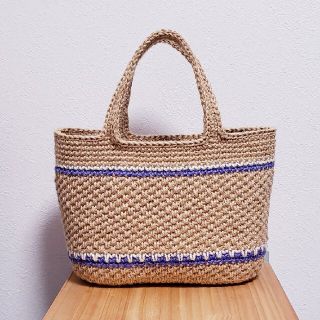 mmさま専用。麻ひもバッグ ハンドメイド 模様編み(バッグ)