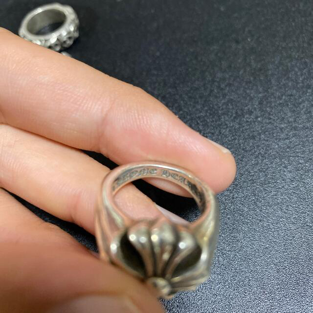 Chrome Hearts(クロムハーツ)のクロムハーツ　カットアウトCHプラスリング メンズのアクセサリー(リング(指輪))の商品写真