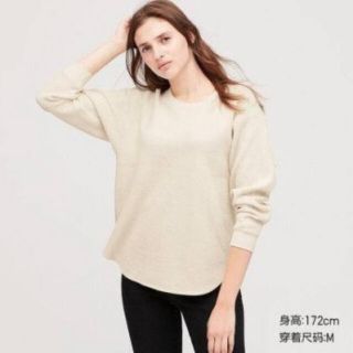 ユニクロ(UNIQLO)のUNIQLO ワッフルオーバーサイズクルーネックT(Tシャツ(長袖/七分))