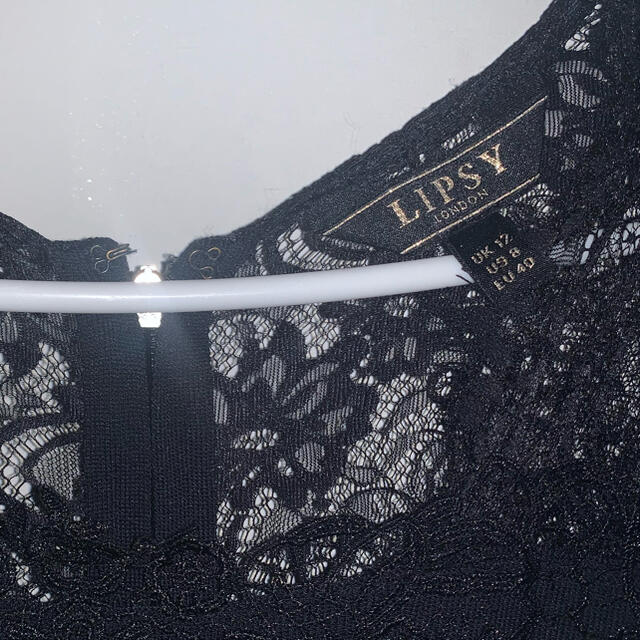 Lipsy(リプシー)のリプシーブラックレースドレス レディースのワンピース(ひざ丈ワンピース)の商品写真