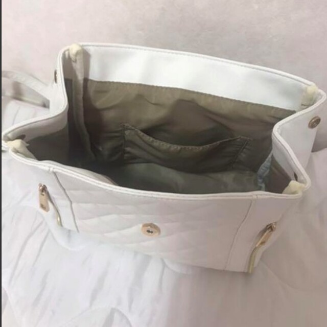 リボンリュックサック＊白色 レディースのバッグ(リュック/バックパック)の商品写真