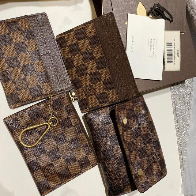 ルイヴィトン ダミエ 4点セット 財布 小銭 カード 正規品 高評価な