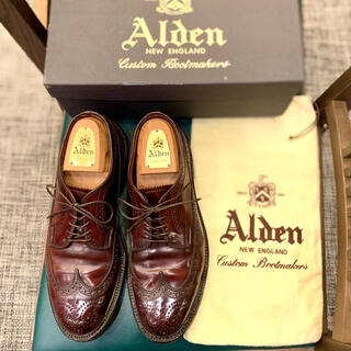 オールデン(Alden)の美品❗️《ALDEN》名作975コードバン7E 付属品有り(ドレス/ビジネス)