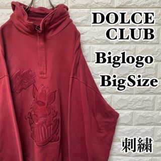 【DOLCE CLUB】刺繍　ハーフジップスウェットパーカー(スウェット)