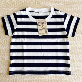 ムジルシリョウヒン(MUJI (無印良品))の新品タグ付き★無印　ボーダー半袖Tシャツ　80(Ｔシャツ)