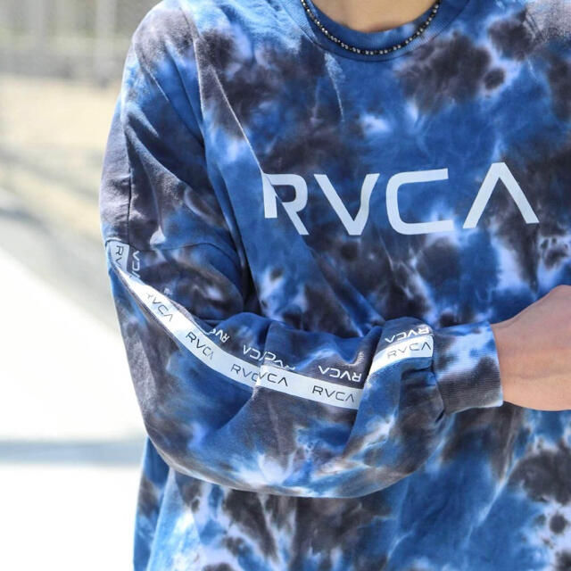 新品 RVCA ルーカ L ビッグ ルーカ 長袖 ライン ロゴ Tシャツ