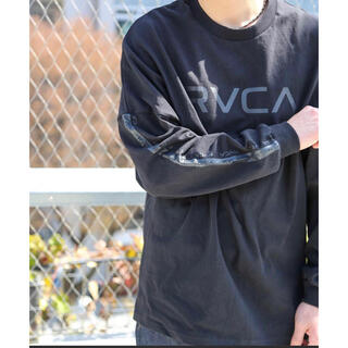 ルーカ(RVCA)の新品 RVCA ルーカ L ビッグ ルーカ 長袖 ライン ロゴ Tシャツ (Tシャツ/カットソー(七分/長袖))
