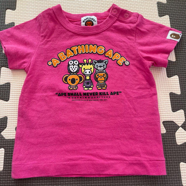 A BATHING APE(アベイシングエイプ)のベビーマイロ　Tシャツ　70  ２枚セット　おまけ付き キッズ/ベビー/マタニティのキッズ服男の子用(90cm~)(Tシャツ/カットソー)の商品写真