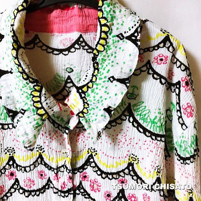 TSUMORI CHISATO(ツモリチサト)の【TSUMORI CHISATO】クレプリ 総しぼり スカラップ柄 初夏 シャツ レディースのトップス(シャツ/ブラウス(長袖/七分))の商品写真