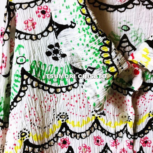 TSUMORI CHISATO(ツモリチサト)の【TSUMORI CHISATO】クレプリ 総しぼり スカラップ柄 初夏 シャツ レディースのトップス(シャツ/ブラウス(長袖/七分))の商品写真