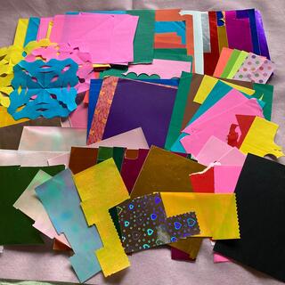 折り紙、タックシール色紙たくさん！(型紙/パターン)