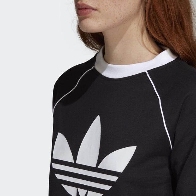 adidas(アディダス)の【新品】adidasアディダス トレーナー ワンピ  Mサイズ 黒 レディースのワンピース(ひざ丈ワンピース)の商品写真