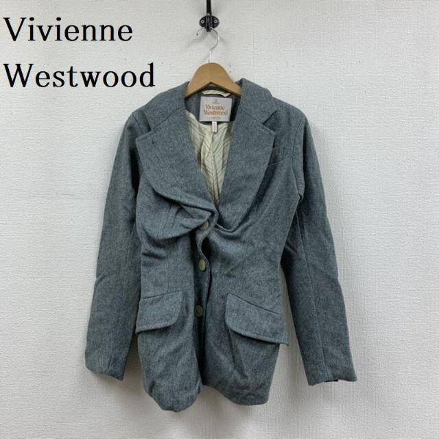 Vivienne Westwood(ヴィヴィアンウエストウッド)のVivienne Westwood クロップト 変形 ウール ジャケット ジャケ レディースのジャケット/アウター(テーラードジャケット)の商品写真