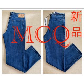 マックキュー(McQ)の新品 MCQ マックイーン カットオフ ストレッチデニム インディゴ ジーンズ(デニム/ジーンズ)