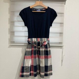 バーバリーブルーレーベル(BURBERRY BLUE LABEL)のSALE 美品 BURBERRY BLUE LABEL 半袖　ワンピース(ひざ丈ワンピース)