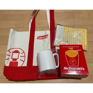 コールマン(Coleman)の新品 マックトートバッグ スクエアポーチ マグカップ ポテトクロック(ノベルティグッズ)