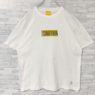 【超人気】FR2 エフアールツー　Tシャツ　CAUTION 注意ロゴ　ホワイトM