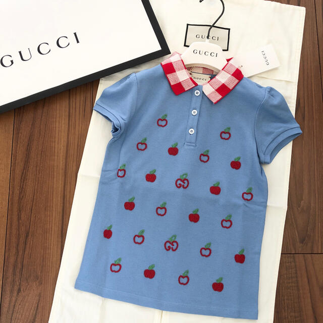 Gucci(グッチ)の【お取置き中】グッチチルドレン 新品ポロシャツ 6Y キッズ/ベビー/マタニティのキッズ服女の子用(90cm~)(Tシャツ/カットソー)の商品写真