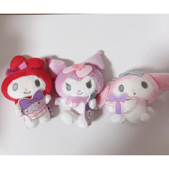 マイメロディ(マイメロディ)のマイメロ クロミ マスコット エンタメ/ホビーのおもちゃ/ぬいぐるみ(キャラクターグッズ)の商品写真
