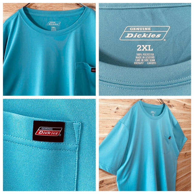 Dickies(ディッキーズ)の【人気カラー】ディッキーズ2XL半袖tシャツ  くすみブルーアメリカ古着 メンズのトップス(Tシャツ/カットソー(半袖/袖なし))の商品写真