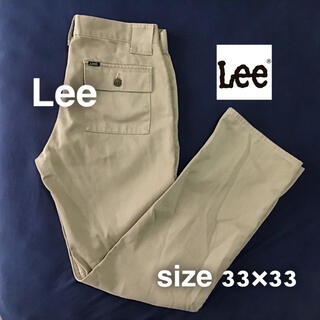 リー(Lee)のLee リー　ワークチノパンツ　モスグリーン　ミリタリー　33×33  美品(チノパン)