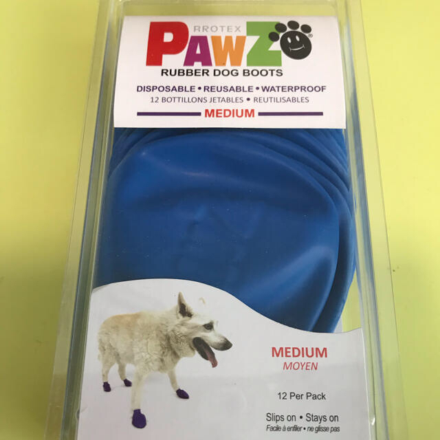 PAWZ ラバードッグブーツ　10枚 Mサイズ(ブルー)  その他のペット用品(犬)の商品写真