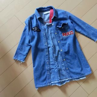 ザラキッズ(ZARA KIDS)のZARA キッズ デニムワンピ セットアップ 122(ワンピース)