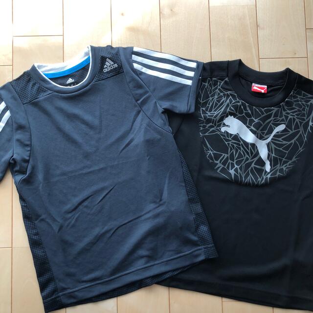 adidas(アディダス)のadidas アディダス  PUMA プーマ Tシャツ 2枚セット 120cm キッズ/ベビー/マタニティのキッズ服男の子用(90cm~)(Tシャツ/カットソー)の商品写真