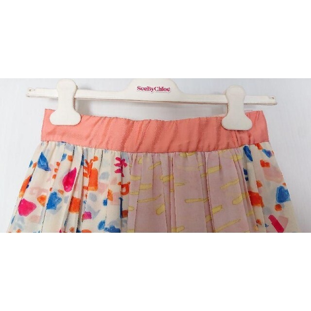 TSUMORI CHISATO(ツモリチサト)の 新品・タグ付 ツモリチサト  3柄ミックスシルクプリーツスカート レディースのスカート(ひざ丈スカート)の商品写真