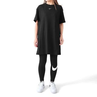 ナイキ(NIKE)の未使用品 NIKE Tシャツ ワンピース ブラック(ミニワンピース)