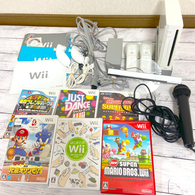 ゲームソフト/ゲーム機本体Nintendo Wii   本体　カセット　まとめ売り　おウチカラオケ　マリオ