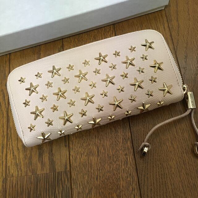 レディース(新品未使用) ジミーチュウ　長財布　ピンクベージュ JIMMY CHOO