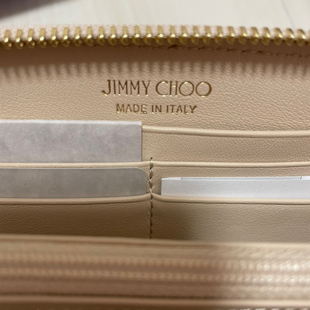 レディース(新品未使用) ジミーチュウ　長財布　ピンクベージュ JIMMY CHOO