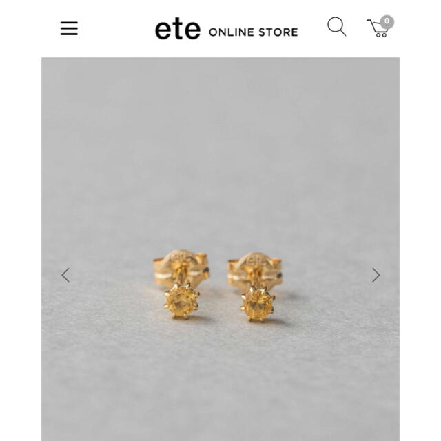 アクセサリー【最終値下げ&新品】ete＊11月誕生石ピアス 18K