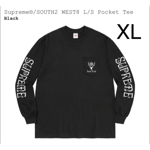 Black黒サイズXL Supreme SOUTH2 WEST8 L/S Pocket Tee