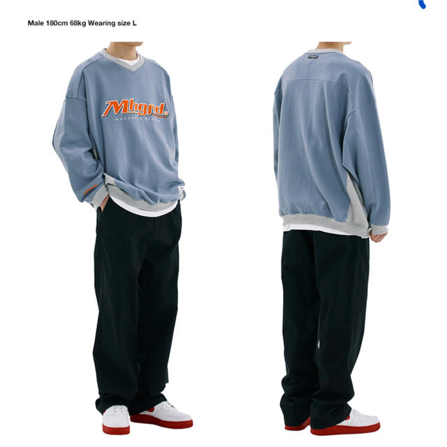 人気　MAHAGRID SPORTS TEAM SWEATSHIRT BLUE 4