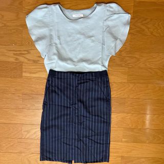 ユニクロ(UNIQLO)のストライプペンシルスカート(ひざ丈スカート)