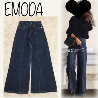 エモダ(EMODA)のEMODA♡FRONTスリットワイドデニム フロントスリット(デニム/ジーンズ)