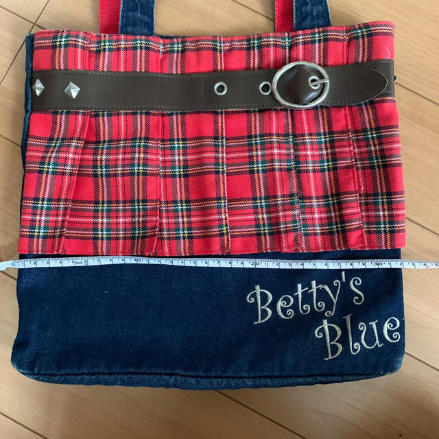 BETTY'S BLUE(ベティーズブルー)のBetty's blue  チェックが可愛いジーンズバッグ キッズ/ベビー/マタニティのこども用バッグ(その他)の商品写真