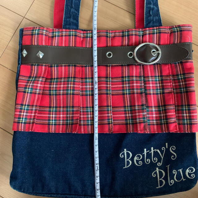 BETTY'S BLUE(ベティーズブルー)のBetty's blue  チェックが可愛いジーンズバッグ キッズ/ベビー/マタニティのこども用バッグ(その他)の商品写真