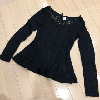 エイチアンドエム(H&M)の【送料込】H&M♡ペプラムトップス♡レース♡ガールズバー(カットソー(長袖/七分))