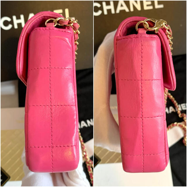 CHANEL(シャネル)のCHANEL シャネル 美品 チョコバー マトラッセ チェーンショルダー バッグ レディースのバッグ(ショルダーバッグ)の商品写真