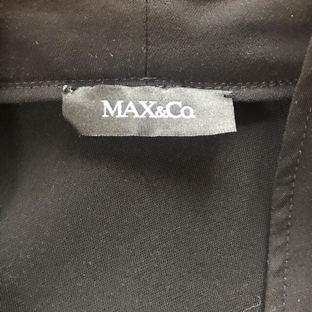 Max & Co.(マックスアンドコー)のMAX&CO ワンピース　黒　ラムレーザースカート　半袖 レディースのワンピース(ひざ丈ワンピース)の商品写真