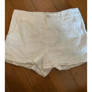 白　コットンレース　ショートパンツ(ショートパンツ)