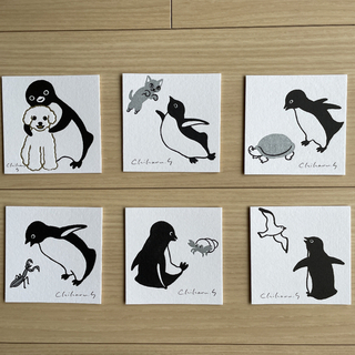 坂崎千春 さかざきちはる ペンギン百態Ⅱ アートカード②③の通販 by 