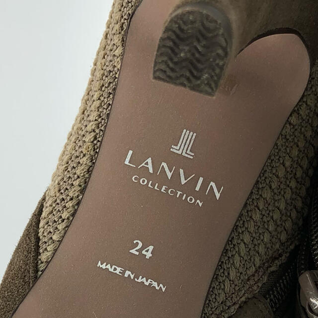 LANVIN 素材コンビリブショートブーツの通販 by niyan18's shop｜ランバンコレクションならラクマ COLLECTION - ランバン NEW特価