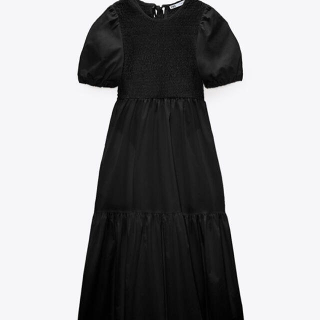 zara 新品未使用 ポプリンパネルミディワンピース S - ロング ...