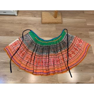 タイ民族衣装 モン族 刺繍スカート 巻きスカート 【状態良】